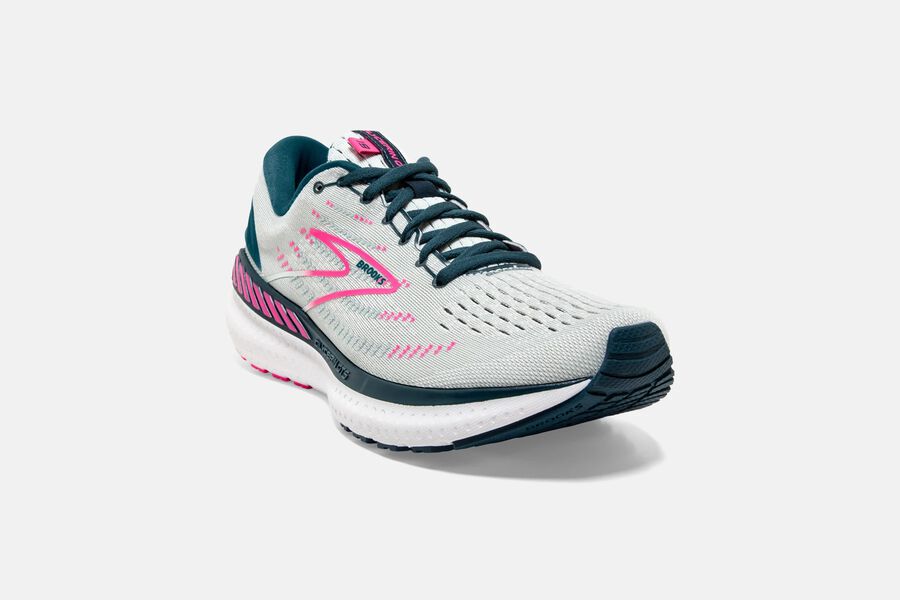 Brooks Glycerin GTS 19 Road Running Shoes Womens - White/Pink - DMTYQ-1058